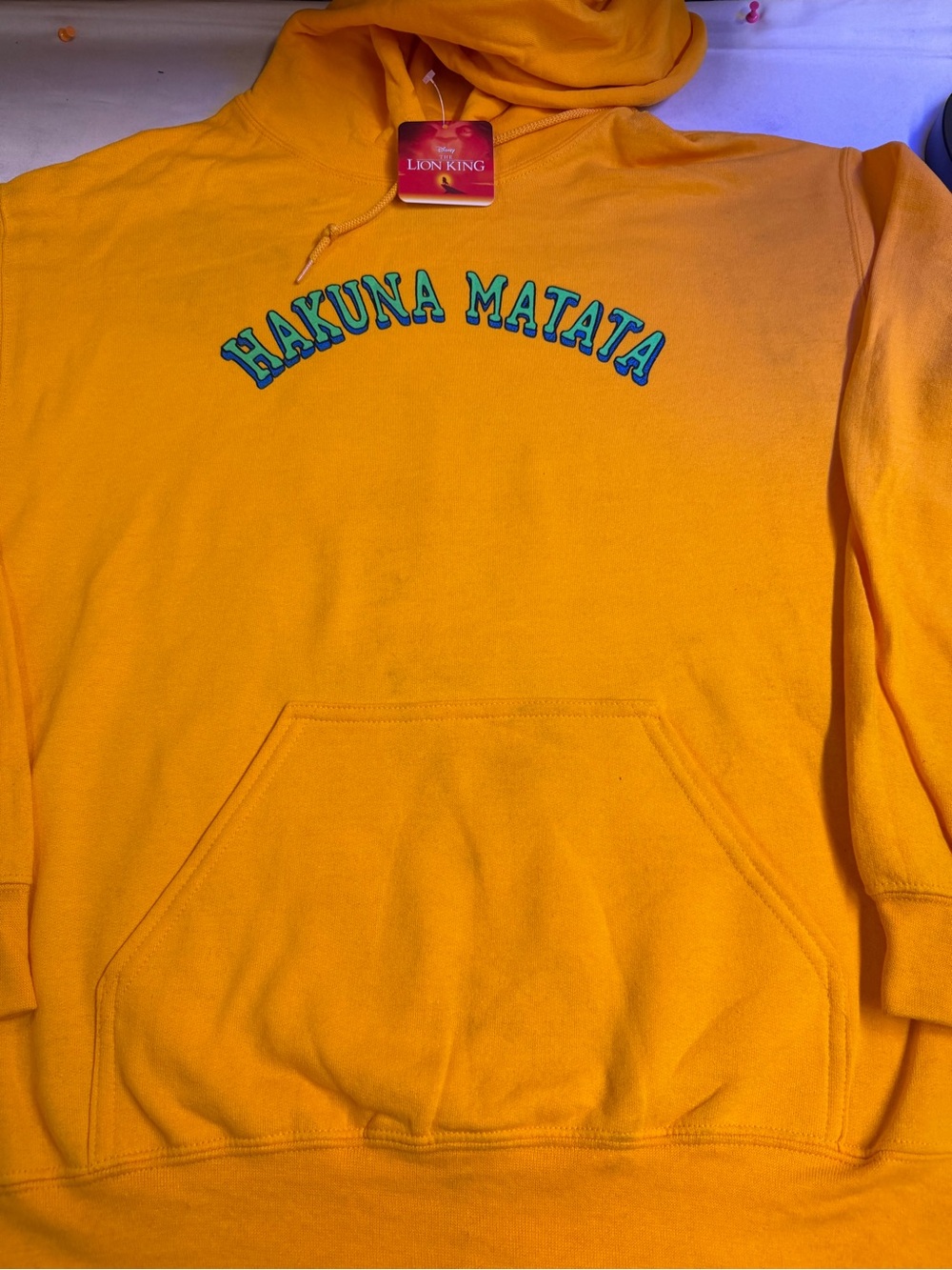 "Hakuna Matata" Men's Yellow Hoodie
